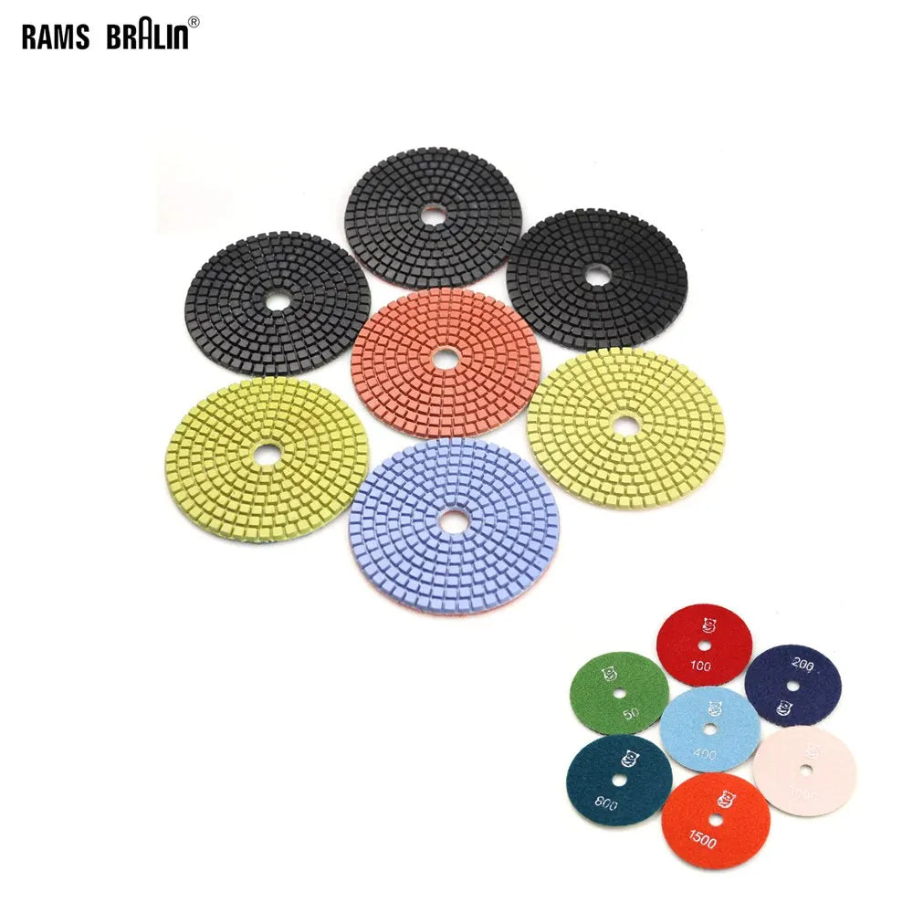 10 pieces 4"/100mm Flexible Wet Polishing Pad P50-P5000