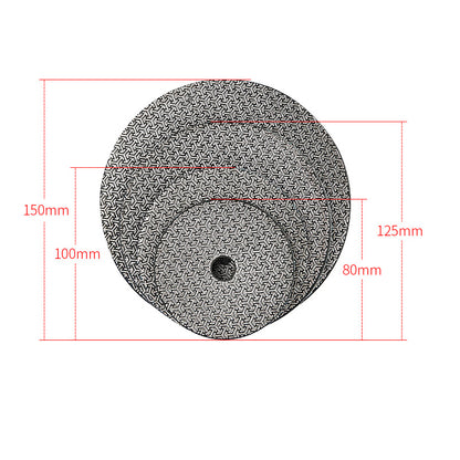 1 piece 3"-6" Electroplated Diamond Grinding Disc Round Polishing Pad for Marble Tile Rock Plate Glass Edge Grinding Chamfering