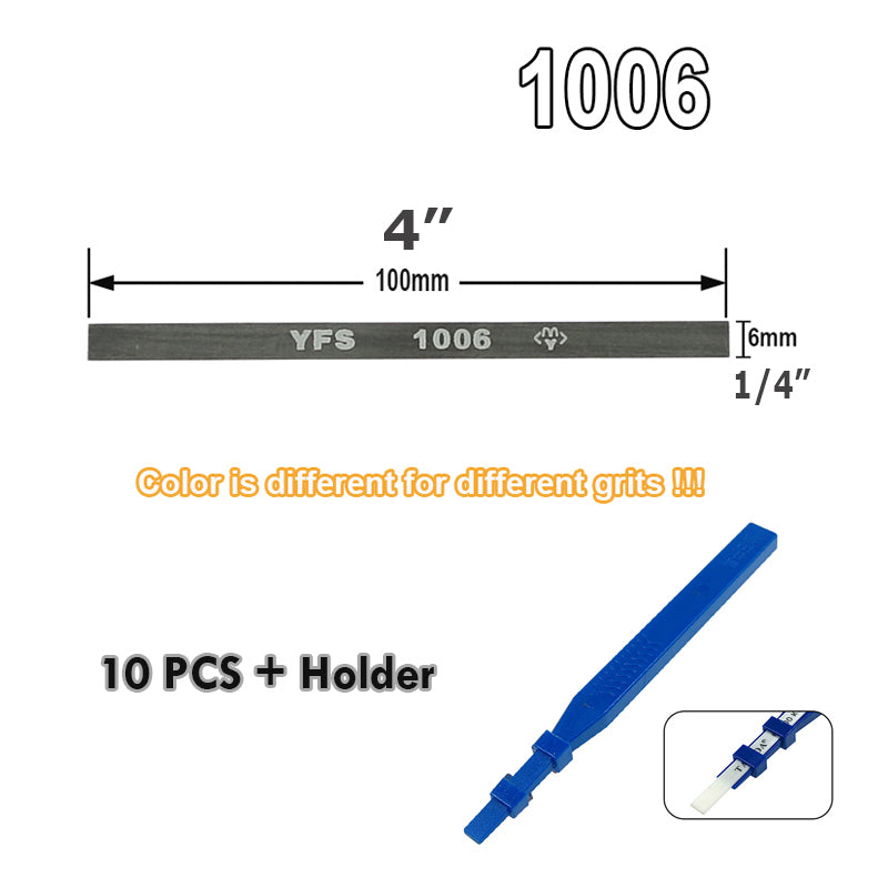 10 pcs YFS Flexible Fiber Whetstone Oilstone 1004 1006 1010 for Fine Polishing Plastic Metal Jade