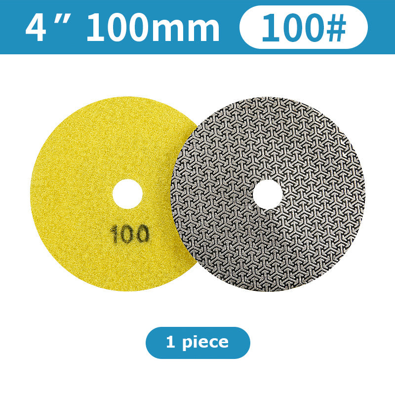 1 piece 3"-6" Electroplated Diamond Grinding Disc Round Polishing Pad for Marble Tile Rock Plate Glass Edge Grinding Chamfering