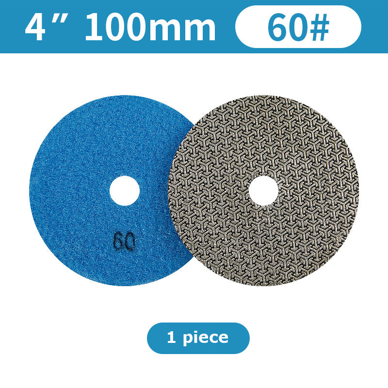 1 piece 3"-6" Electroplated Diamond Grinding Disc Round Polishing Pad for Marble Tile Rock Plate Glass Edge Grinding Chamfering