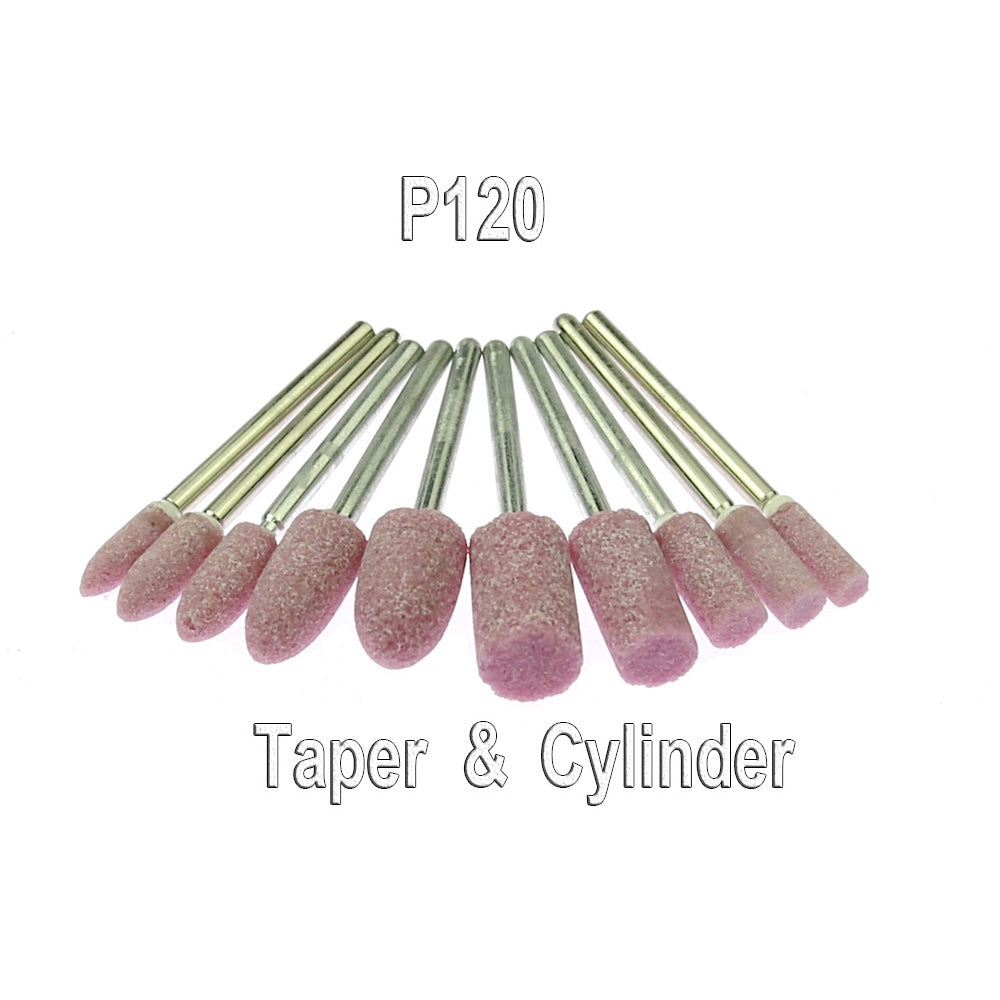 100 pcs/Box Pink Fused Alumina Mounted Stone Abrasive Point Set for Steel Weld Seams Polishing