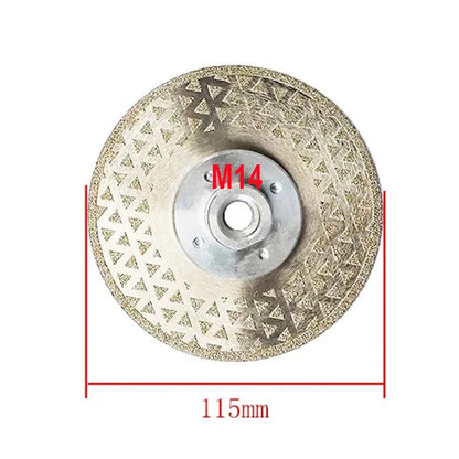 4.5"/5"*M14 Electroplated Diamond Cutting Blade Grinding Wheel for Granite Cut-off & Finish on Angle Grinder Power Tool