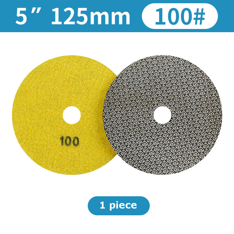 1 piece 3"-6" Electroplated Diamond Grinding Disc Round Polishing Pad for Marble Tile Rock Plate Glass Edge Grinding Chamfering