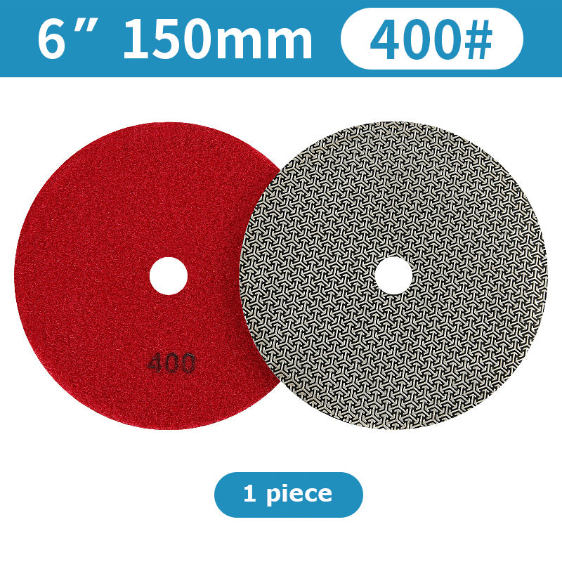 1 piece 3"-6" Electroplated Diamond Grinding Disc Round Polishing Pad for Marble Tile Rock Plate Glass Edge Grinding Chamfering