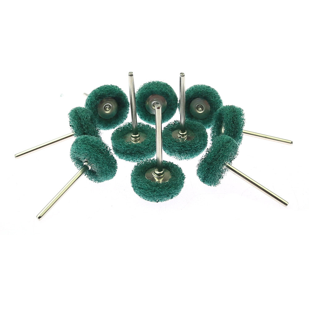 100 pcs 1/8" shank Mounted Mini Polishing Brush Grinding Wheel for Jade Jewelry Rings Mold Finish