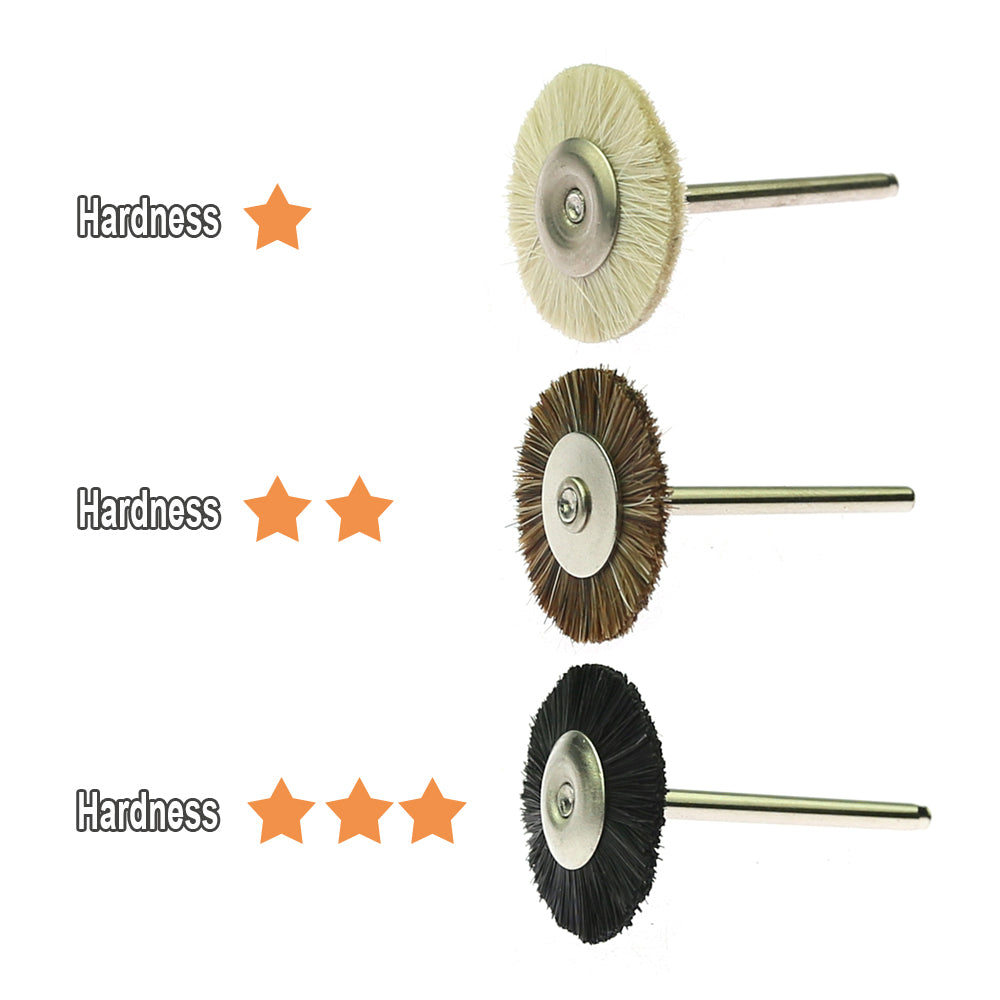 100 pcs 1/8" shank Mounted Mini Polishing Brush Grinding Wheel for Jade Jewelry Rings Mold Finish