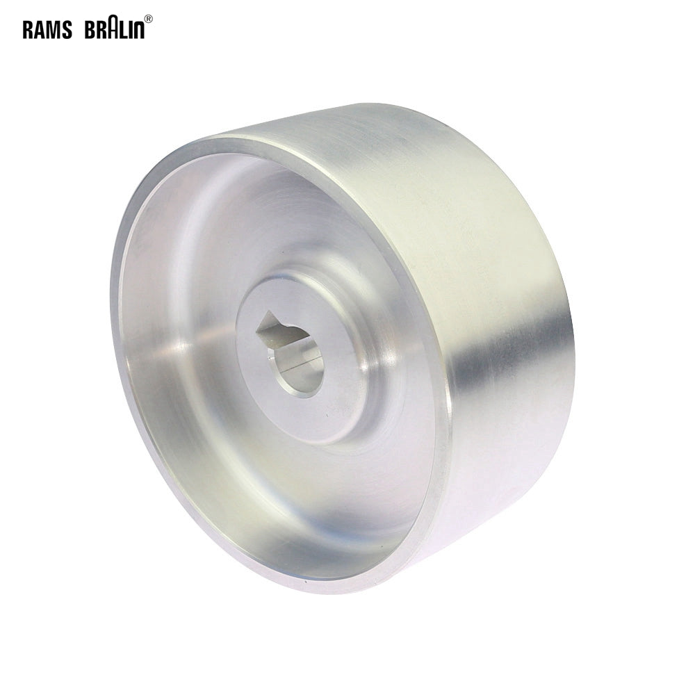 130x55x19/24mm Fully Aluminum Contact Wheel with Keyway Active Wheel for Sanding Belt Machine