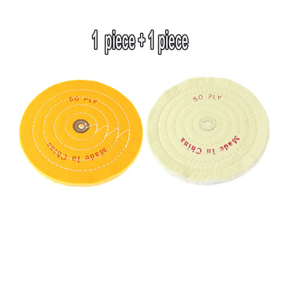 2 pieces Cotton Cloth Stitch Buffing Wheel for Jewelry Metal Mirror Polishing