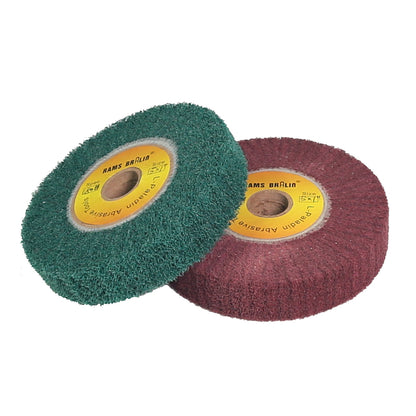 10 pcs 4"/5" Scotch Brite Mop Polishing Wheel for Metal Stainless Steel Brushed Finish