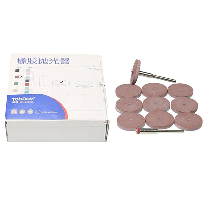 100 pcs/Box Silicon Rubber Polishing Wheel Dental Lab Material Metal Alloy Grinding