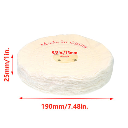 1 piece Thicken Cotton Buffing Wheel Flannelette Lint Cloth Wheel for Metal Acrylic Stainless Steel Mirror Polishing