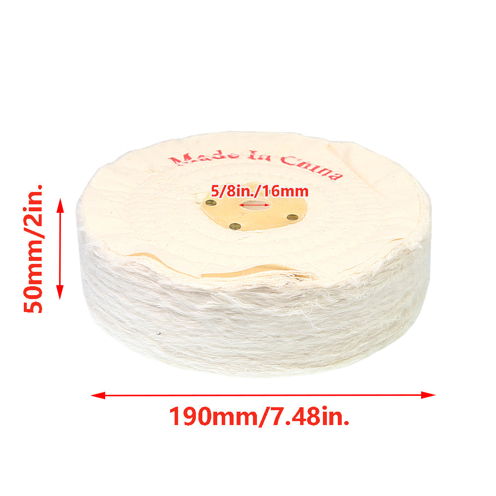 1 piece Thicken Cotton Buffing Wheel Flannelette Lint Cloth Wheel for Metal Acrylic Stainless Steel Mirror Polishing