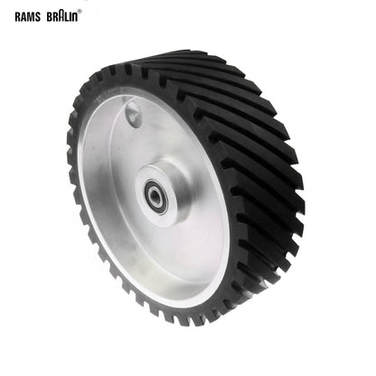 1 piece 250x75mm Rubber Contact Wheel Dynamically Balanced Belt Sander Polisher Wheel Sanding Belt Set