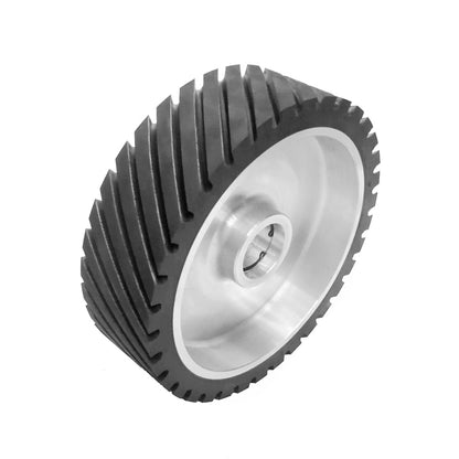 1 piece 250x75mm Rubber Contact Wheel Dynamically Balanced Belt Sander Polisher Wheel Sanding Belt Set