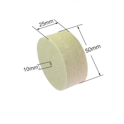 2"-12" x 1" Wool Felt Polishing Buffing Wheel Jade Metal Mirror Surface Finish Bench Grinder Tool