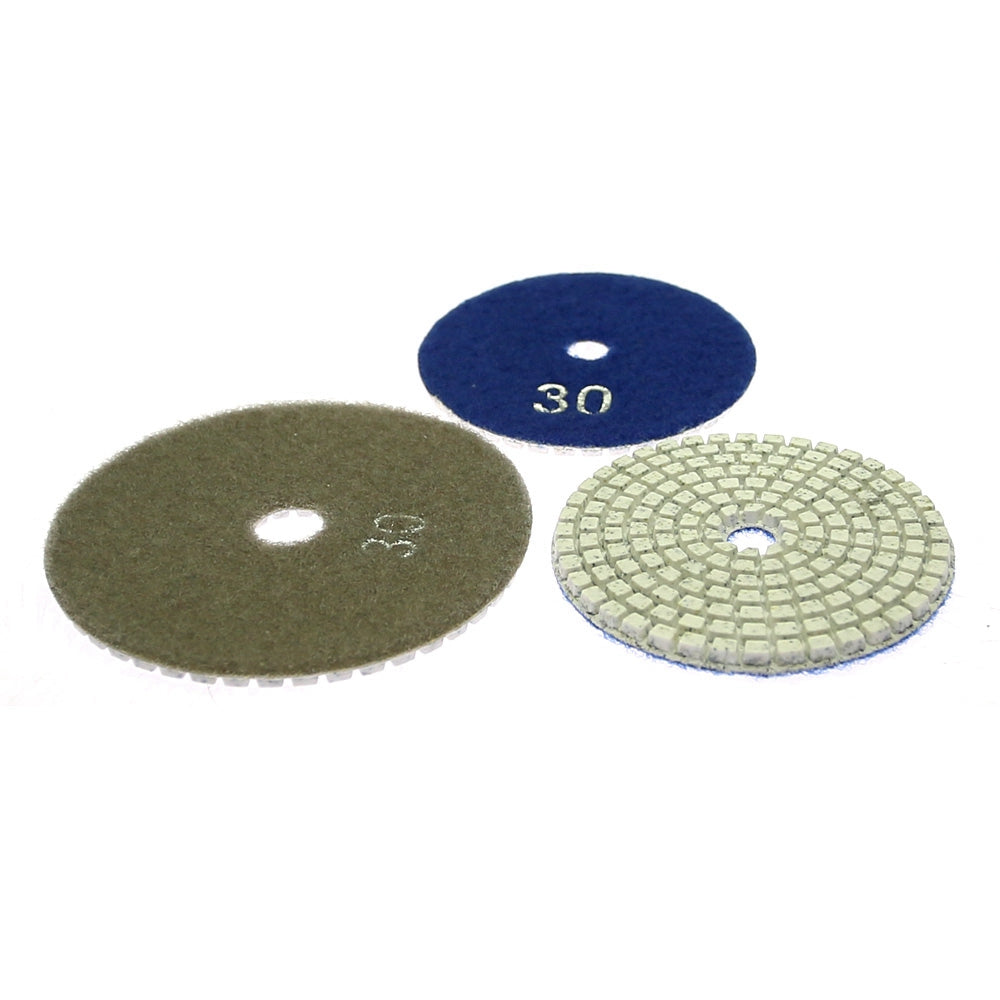 20 pcs Diamond Wet Flexible Polishing Pad P30 to P3000 for Mable Granite Ceramic Tiles Grinding