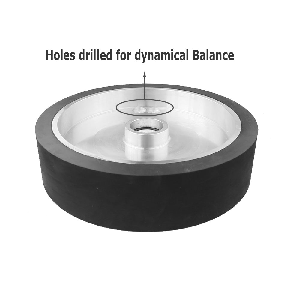 1 piece 300x75mm Belt Grinder Rubber Contact Wheel  Dynamically Balanced