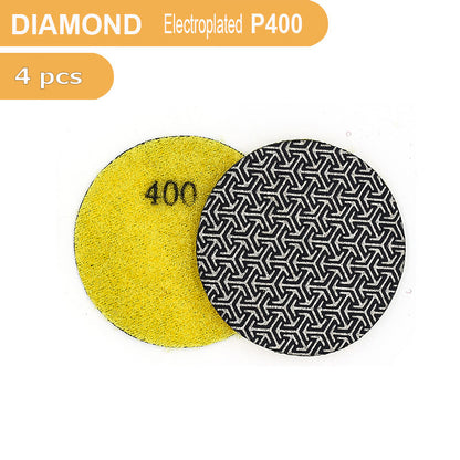 4 pcs 2"/50mm Electroplated Diamond Polishing Pad Tile Glass Metal Wood Grinding Deburring Disc