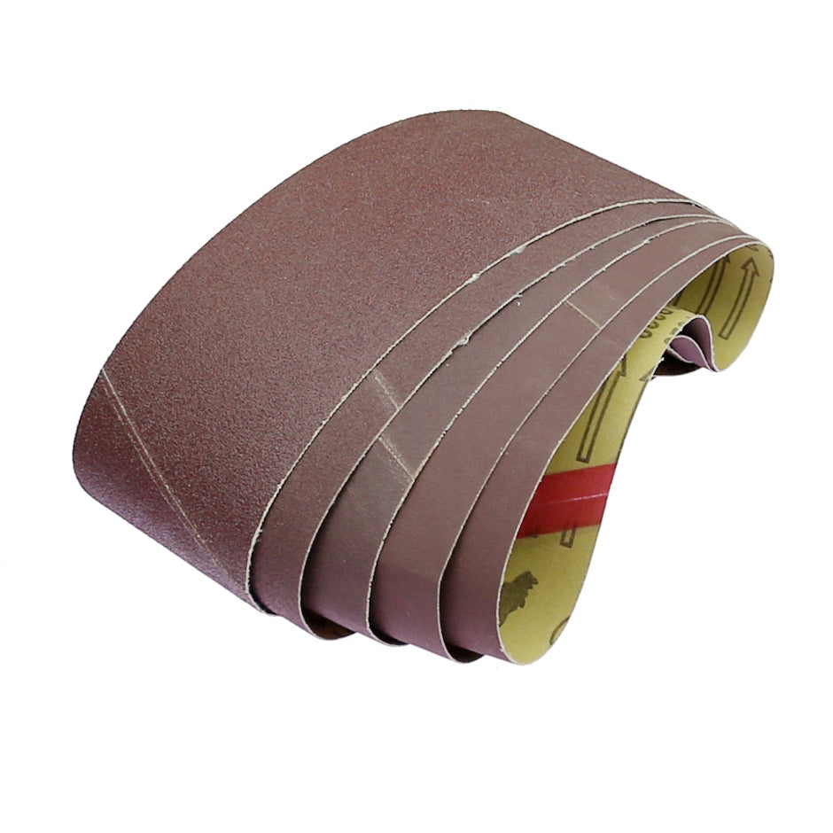 10 pieces 610x100mm A/O Abrasive Sanding Belts 24"x4" P40-P800 for Wood Soft Metal Polishing