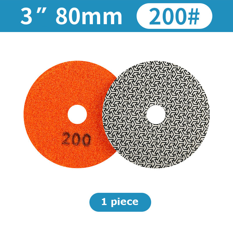 1 piece 3"-6" Electroplated Diamond Grinding Disc Round Polishing Pad for Marble Tile Rock Plate Glass Edge Grinding Chamfering