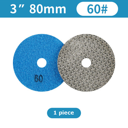 1 piece 3"-6" Electroplated Diamond Grinding Disc Round Polishing Pad for Marble Tile Rock Plate Glass Edge Grinding Chamfering