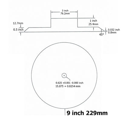 8.5"/9" Aluminum Plate Polishing Disc Magnetic Disk Bench Grinder Parts