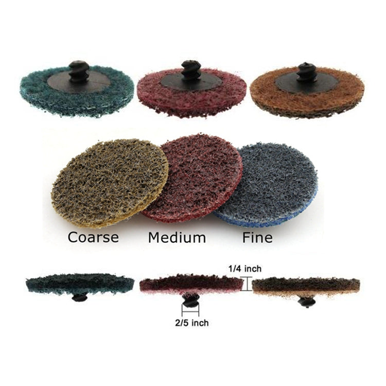 100 pcs 2"/3" Surface Conditioning Quick Change Sanding Discs Prep Pad Drill Air Grinder Rotary Tools
