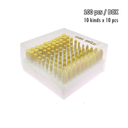 100 pcs/Box Mounted Points Grinding Heads Mini Electric Drill Accessories Polishing Wheel Bobs