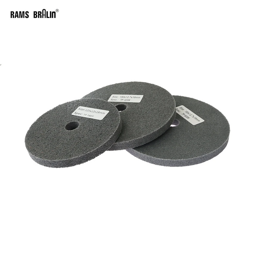 10 pieces 5"/6"/8"x1/2" Nylon Unitized Polishing Buffing Wheel for Stainless Steel Slots Finish