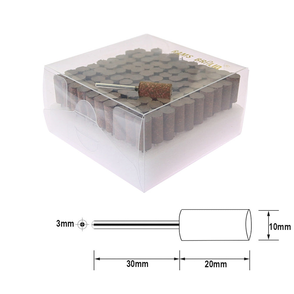 100 pcs/Box Elasticity Sponge Rubber Points Set 1/8 in. Shank Mounted Grinding Head