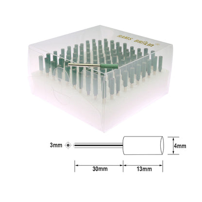 100 pcs Rubberized Abrasive Point Set 1/8 in. Shank Mounted Grinding Head for Mould Finish Polish Die Grinder Rotary Tools