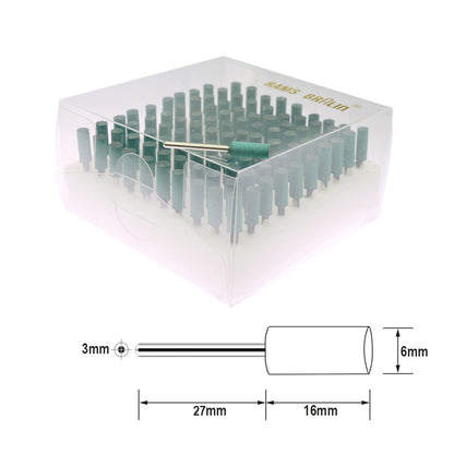 100 pcs Rubberized Abrasive Point Set 1/8 in. Shank Mounted Grinding Head for Mould Finish Polish Die Grinder Rotary Tools