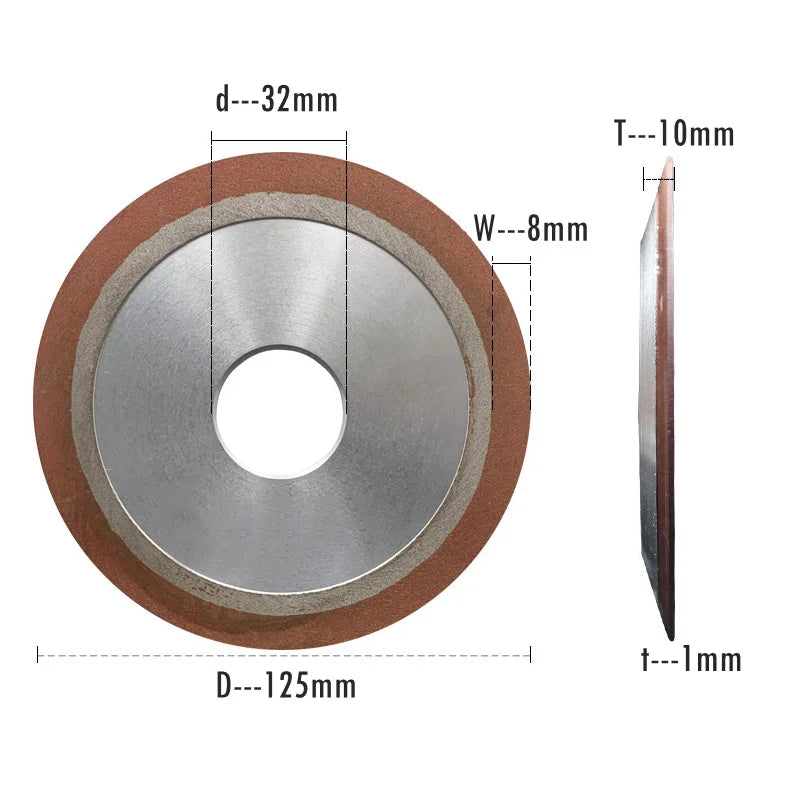 1 piece Dia. 75mm/100mm/125/150mm PDX Diamond Grinding Disc Resin Abrasive Wheel P150 Saw Knife Blade Polishing
