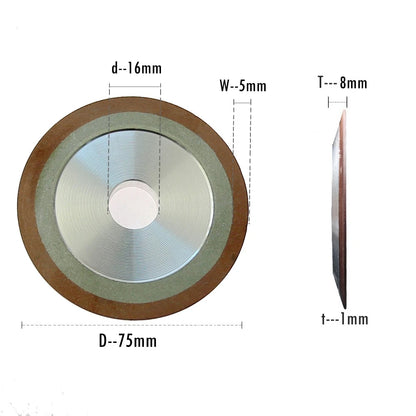 1 piece Dia. 75mm/100mm/125/150mm PDX Diamond Grinding Disc Resin Abrasive Wheel P150 Saw Knife Blade Polishing