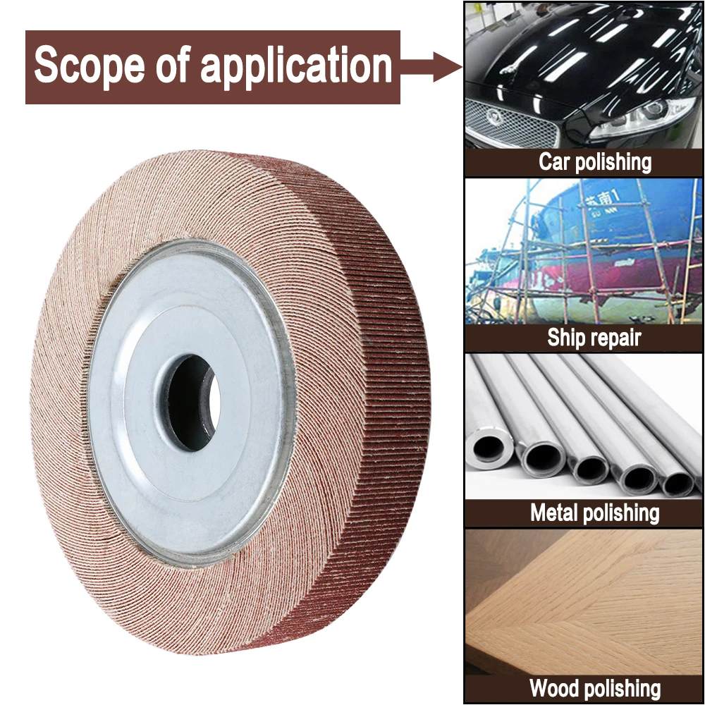 1 piece 4"/5"/6"/8" Flange Abrasive Flap Wheel Sanding Cloth Mop Wheel Metal Wood Polishing Grinding