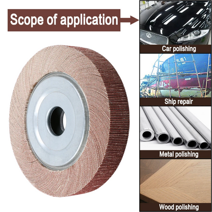 1 piece 6"/8" Flange Abrasive Flap Wheel Sanding Cloth Mop Wheel Metal Wood Polishing Grinding