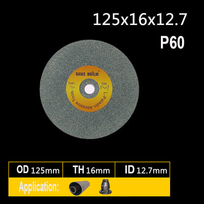 1 piece 5"x5/8"x1/2" Ceramic Abrasive Wheel P46 P60 P80 P120