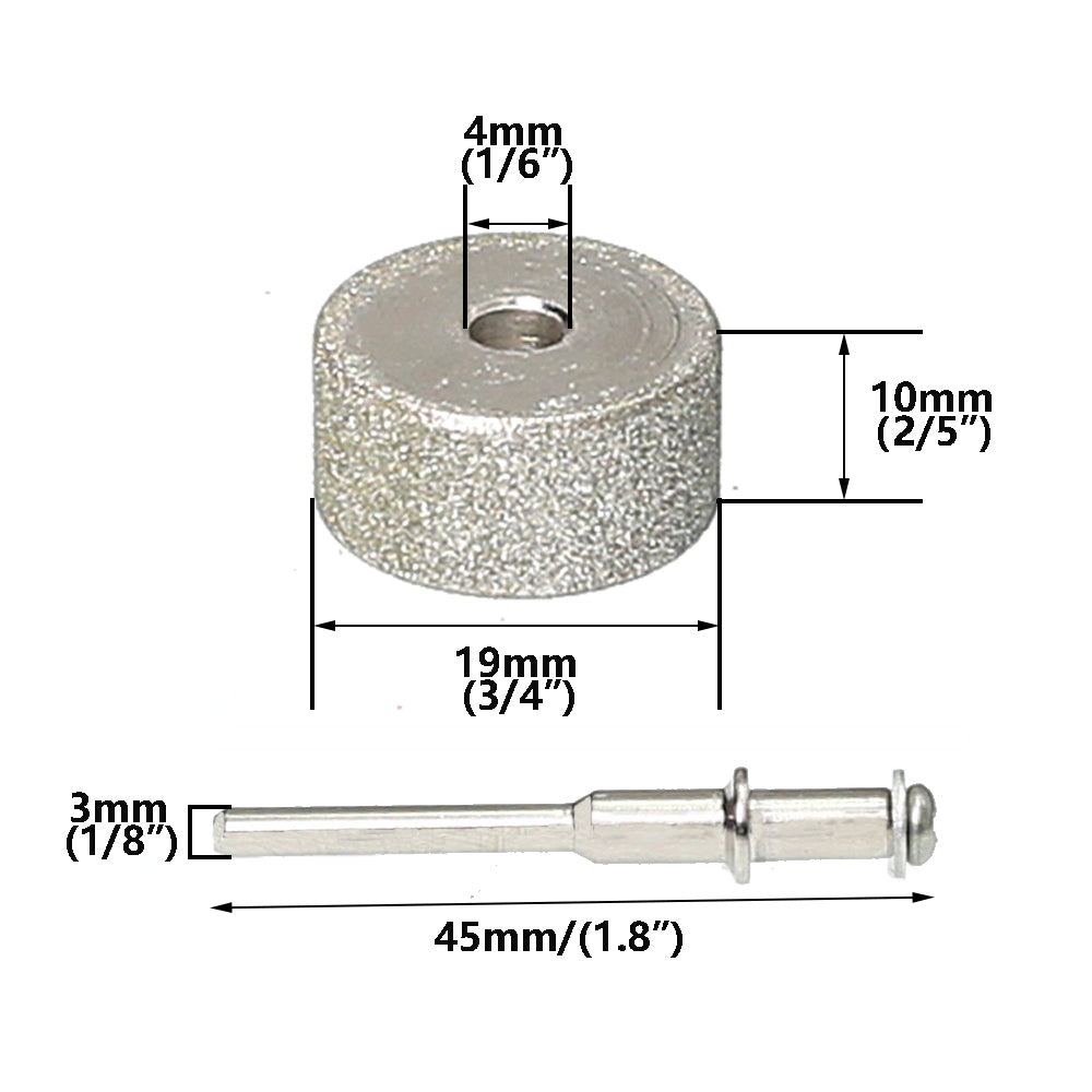 1 piece 1/4 in. Shank Diamond Grinding Wheel Flat Double Inclined Abrasive Wheel Portable Electric Grinder 8006 Tools