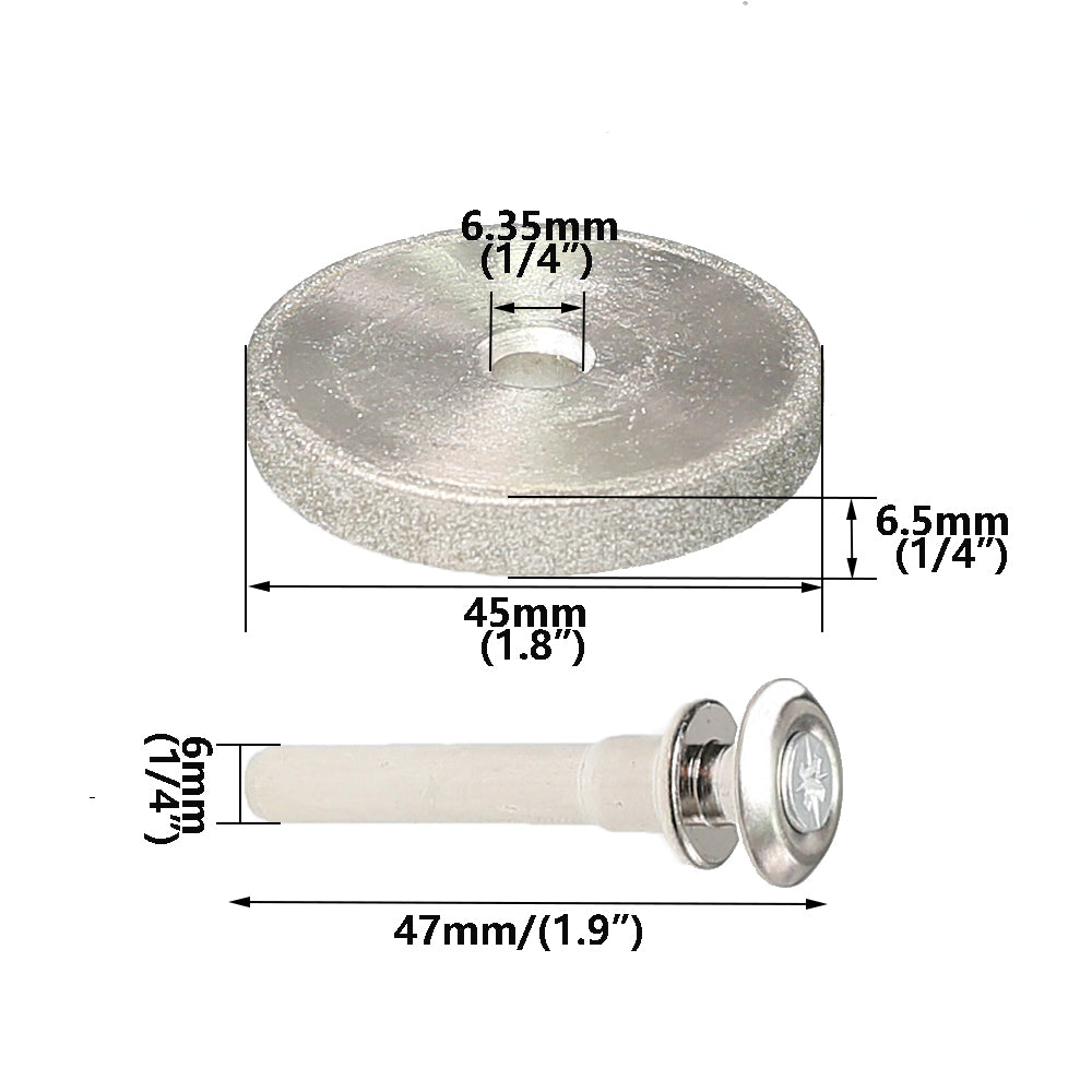 1 piece 1/4 in. Shank Diamond Grinding Wheel Flat Double Inclined Abrasive Wheel Portable Electric Grinder 8006 Tools