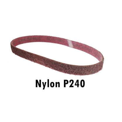 4 pcs 30x1" Non-woven Nylon Stretch-proof Abrasive Sanding Belt 762x25mm Coarse to Fine for Metal Plastic Striping Deburring