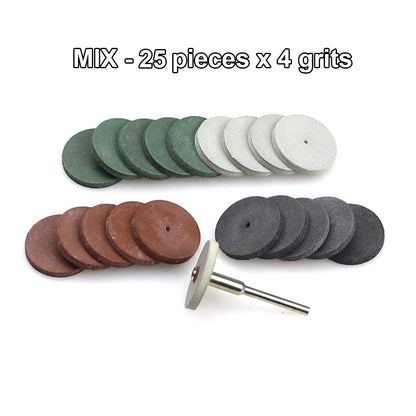 100 pcs/Box Silicon Rubber Polishing Wheel Dental Lab Material Metal Alloy Grinding