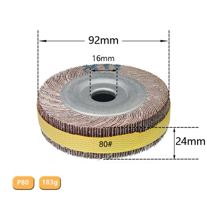 1 piece 4"/5"/6"/8" Flange Abrasive Flap Wheel Sanding Cloth Mop Wheel Metal Wood Polishing Grinding