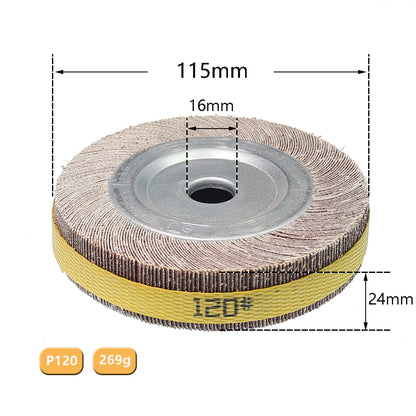 1 piece 4"/5"/6"/8" Flange Abrasive Flap Wheel Sanding Cloth Mop Wheel Metal Wood Polishing Grinding