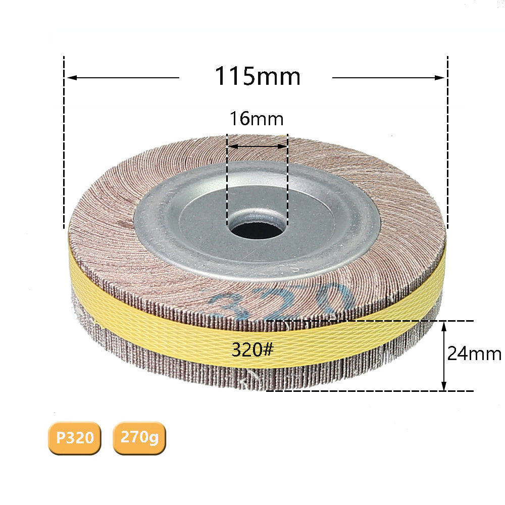 1 piece 4"/5"/6"/8" Flange Abrasive Flap Wheel Sanding Cloth Mop Wheel Metal Wood Polishing Grinding