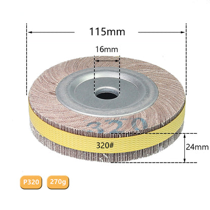 1 piece 4"/5"/6"/8" Flange Abrasive Flap Wheel Sanding Cloth Mop Wheel Metal Wood Polishing Grinding