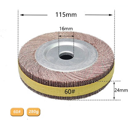 1 piece 4"/5"/6"/8" Flange Abrasive Flap Wheel Sanding Cloth Mop Wheel Metal Wood Polishing Grinding