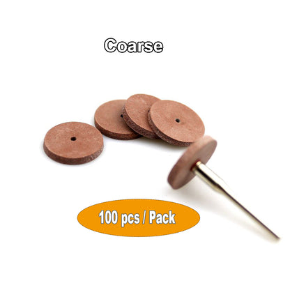 100 pcs/Box Silicon Rubber Polishing Wheel Dental Lab Material Metal Alloy Grinding