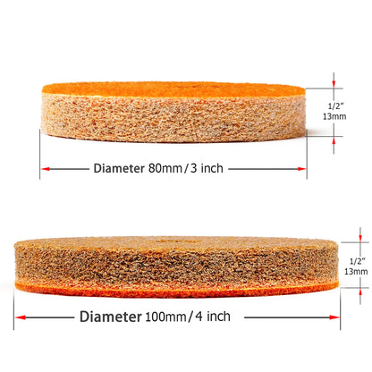7 pcs 3"/4" Stone Sponge Fiber Flexible Grinding Disc 80mm/100mm Marble Buff Polishing Pad