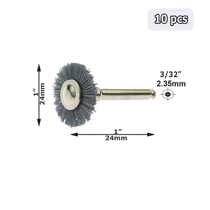 Mini Nylon Abrasive Polishing Brush 3/32" 2.35mm shank Dental Grinding Cleaning Material for Handpiece